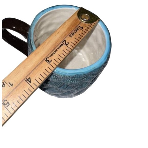 John Derian Blue Stoneware Mug 15oz - Picture 6 of 8